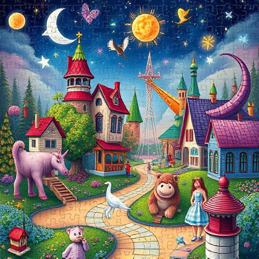 1000-piece jigsaw puzzle featuring ToyJoy's magical land