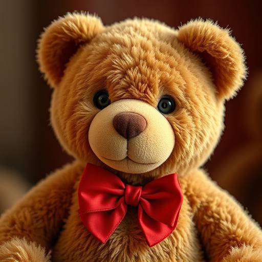 Image of a cuddly teddy bear with a bow tie